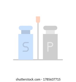Salz, Pfeffer-Symbol. Einfache, farbige Vektorelemente von Symbolen für öffentliche Verpflegung für i und ux, Website oder mobile Anwendungen