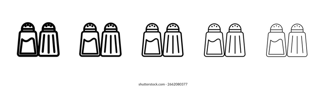 Ícone de pimenta salgada Conceito de símbolo para web design.ícone de vetor de linha simples. ilustração do logotipo.