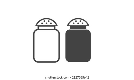 Salt and Pepper Icon. Vector black and white isolated editable illustration