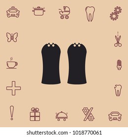 Salt and pepper icon, vector design element