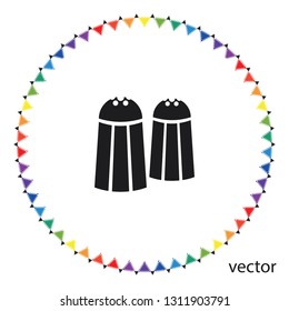Salt and pepper icon, vector design element