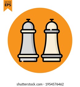 Salt And Pepper icon vector design. Restaurant symbol for your website design, logo, app, UI. Eps10 vector illustration.