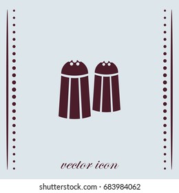 Salt and pepper icon, vector design element