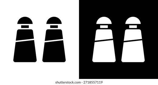 Ícone de sal e pimenta ilustração vetorial - ícones de vetor de estilo preto de alta qualidade
