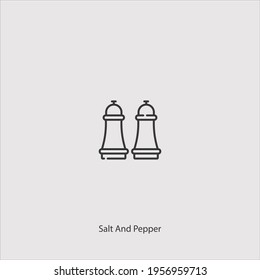 salt and pepper icon vector isolated on white background