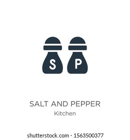 Salt and pepper icon vector. Trendy flat salt and pepper icon from kitchen collection isolated on white background. Vector illustration can be used for web and mobile graphic design, logo, eps10