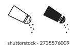 Salt pepper icons Concepts. black solid and line stroke designs for web and app use