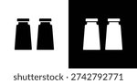 Salt pepper icons element set. Collection of black icons.