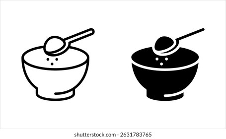 Salt and pepper icons set. Spice icon symbol in line style. vector illustration on white background