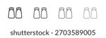 Salt pepper icons symbol vector elements for infographic web
