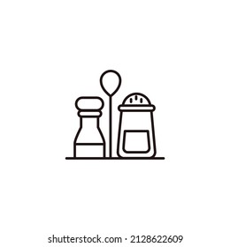 Salt and pepper icons  symbol vector elements for infographic web