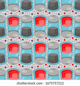 Salt and pepper, illustration, vector on white background.