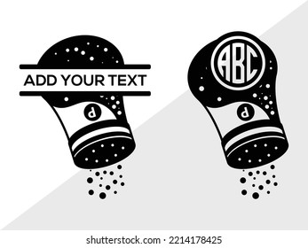 Salt Pepper Mnogram Svg Printable Vector Stock Vector (Royalty Free ...