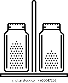 salt pepper outline icon