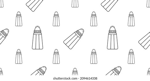 Flasche, Salz- und Pfefferschüttlchen, Salz- und Pfefferschalen, Dispensers Symbol für nahtlose Muster VektorkunstIllustration