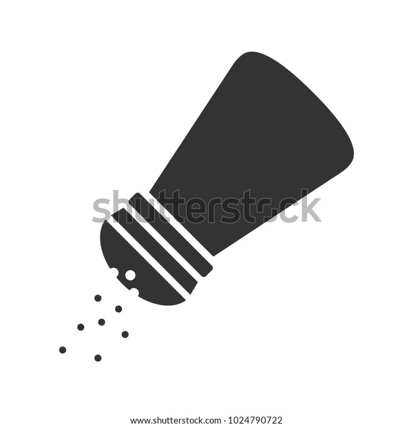 Salt or pepper shaker\
glyph icon. Silhouette symbol. Spice. Negative space. Vector\
isolated illustration