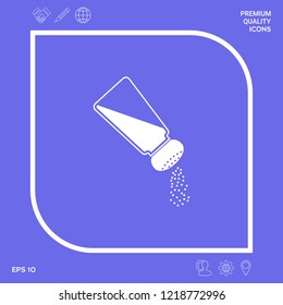 Salt or pepper shaker. Graphic elements for your design