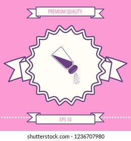 Salt or pepper shaker. Graphic elements for your design