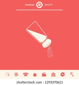 Salt or pepper shaker. Graphic elements for your design