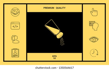 Salt or pepper shaker. Graphic elements for your design