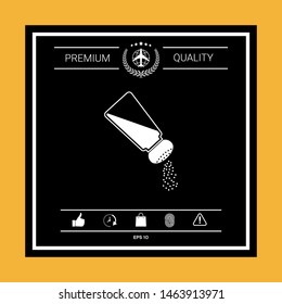 Salt or pepper shaker. Graphic elements for your design