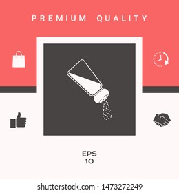 Salt or pepper shaker. Graphic elements for your design
