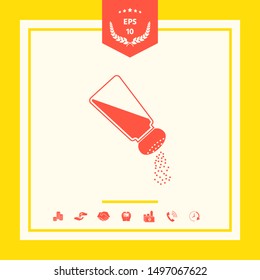 Salt or pepper shaker. Graphic elements for your design