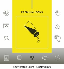 Salt or pepper shaker. Graphic elements for your design