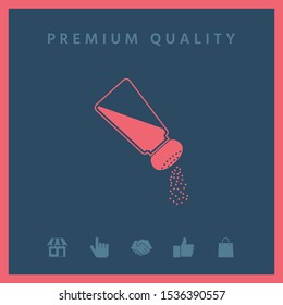 Salt or pepper shaker. Graphic elements for your design