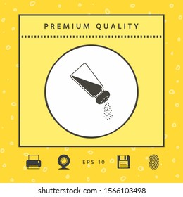 Salt or pepper shaker. Graphic elements for your design