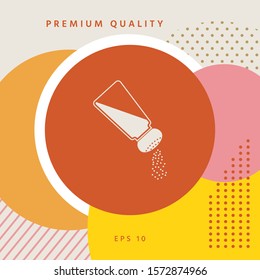 Salt or pepper shaker. Graphic elements for your design