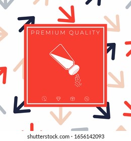 Salt or pepper shaker. Graphic elements for your design