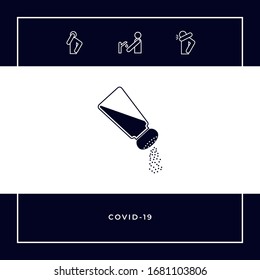 Salt or pepper shaker. Graphic elements for your design