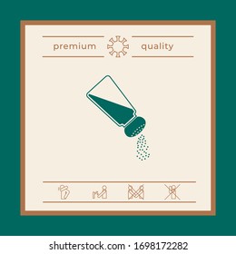 Salt or pepper shaker. Graphic elements for your design