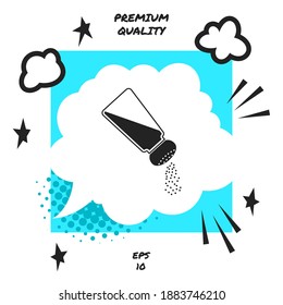 Salt or pepper shaker. Graphic elements for your design
