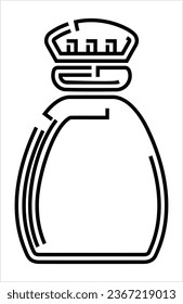 Salt Pepper Shaker Icon, Salt, Pepper Condiment Dispensers Pots Vector Art Illustration