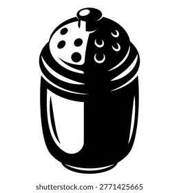 Salt and Pepper Shaker Icon, Cooking Seasoning Tool, Kitchen Utensil, Flavor Dispenser, Culinary Essential.