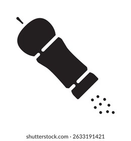 salt or pepper shaker Icon. Silhouette symbol. Spices. Vector isolated illustration