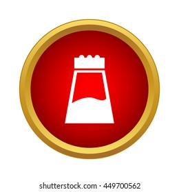 Salt or pepper shaker icon in simple style on a white background