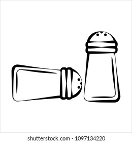 Icono del tambor del pistón del Pepper de Sal Ilustración de arte