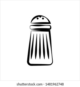 Icono del tambor de salt Pepper Icono del vector Ilustración de arte