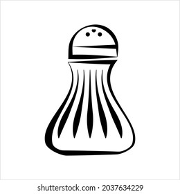 Salt Pepper Shaker Icon Vector Art Illustration