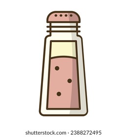 Salt and pepper shaker icon vector on trendy design