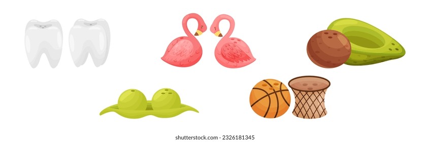 Salt and Pepper Shaker or Pot as Ceramic Shaped Condiment Dispenser Vector Set