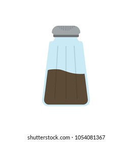 Salt and pepper shaker vector illustration. Seasoning for cooking, isolated on a white background.