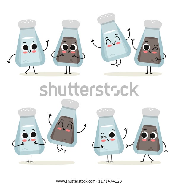 Clip Art Salt And Pepper Shakers Cartoon