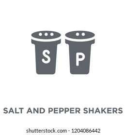 Salt and pepper shakers icon. Salt and pepper shakers design concept from Furniture and household collection. Simple element vector illustration on white background.