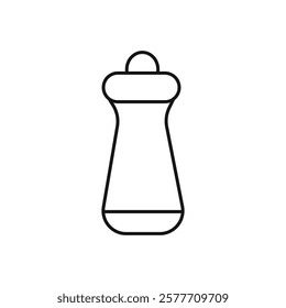 Salt and pepper shakers icon Flat simple outline