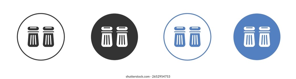Sal e pimenta agitadores ícone logotipo desenhos gráficos
