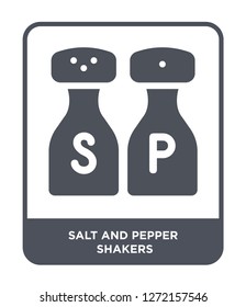 salt and pepper shakers icon vector on white background, salt and pepper shakers trendy filled icons from Furniture and household collection, salt and pepper shakers simple element illustration